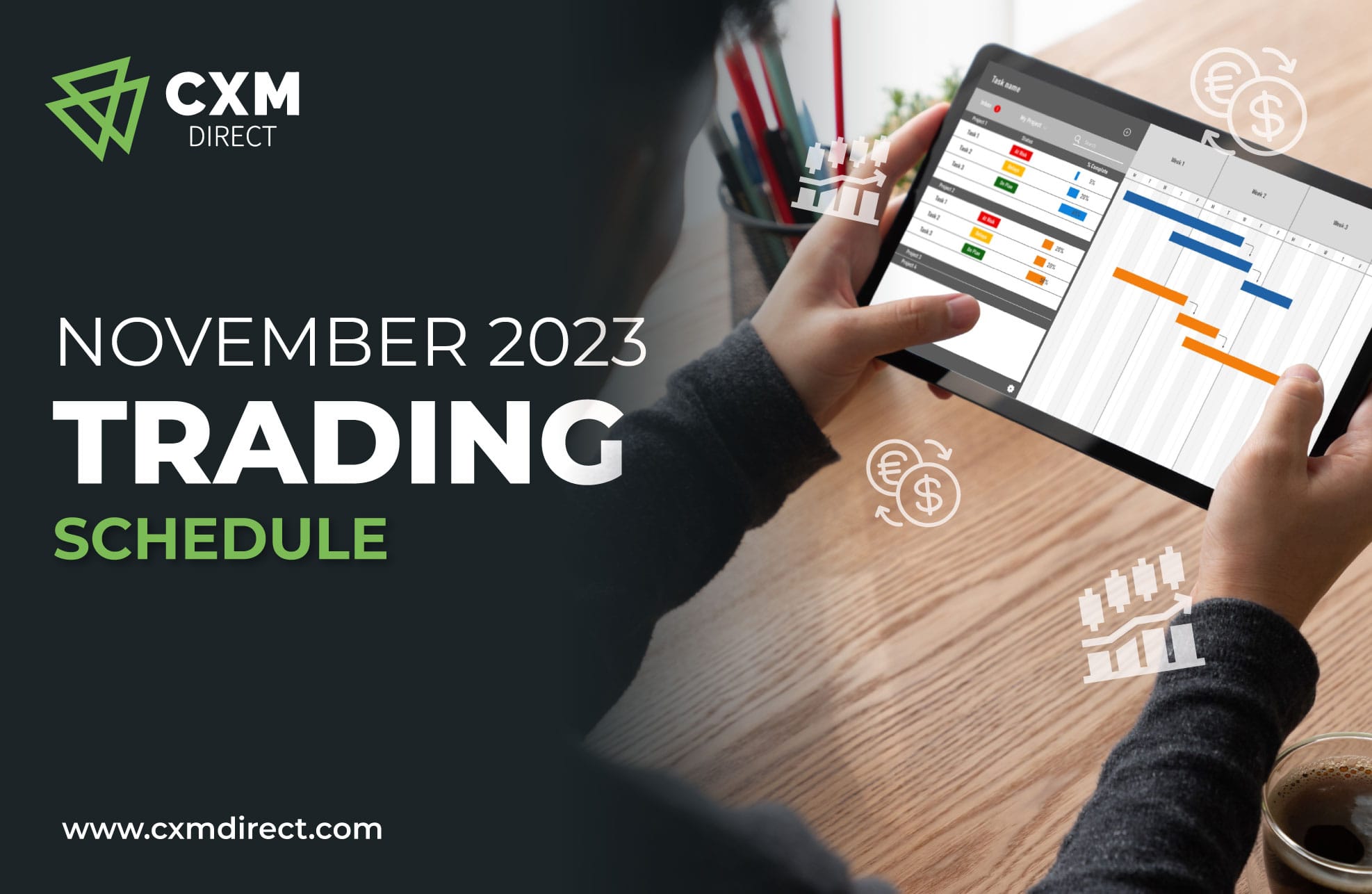CXM Direct: ตารางการเทรดเดือนพฤศจิกายน 2023
